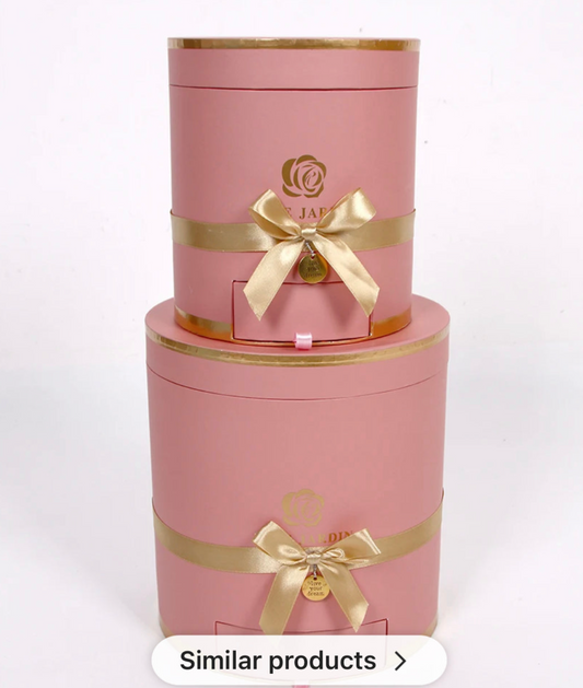 Round 2 Pcs Set Drawer Box - Pink