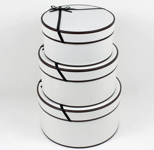 Round Bow Box - White