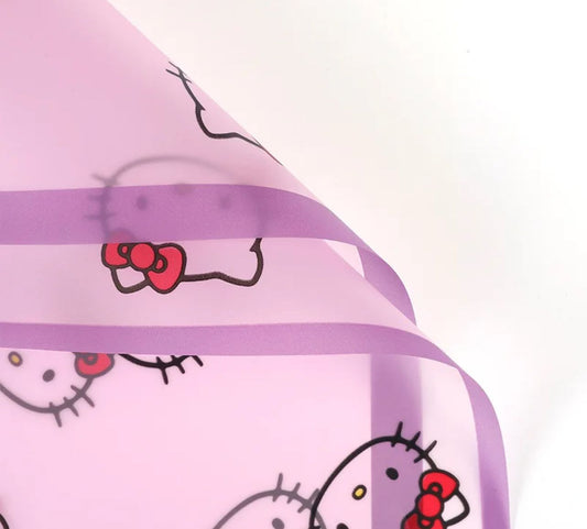 Hello Kitty Flower Wrapping Paper - Purple