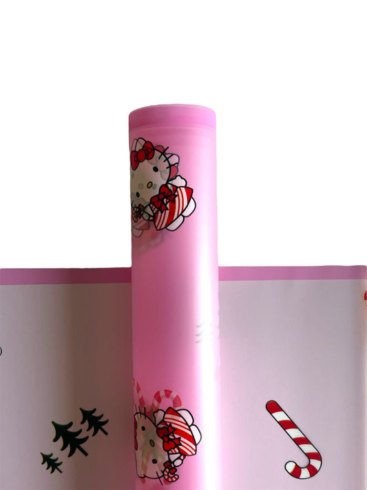 Hello Kitty Christmas Flower Wrapping Paper - Pink